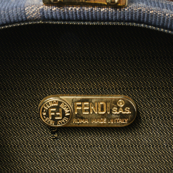 FENDI FFズッカパターンセミサークルデザイン2wayバッグ ブラウン 