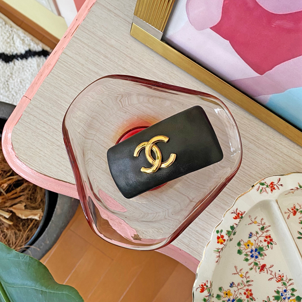 CHANEL ココマークプレートバレッタ ブラック｜VINTAGE QOO TOKYO 