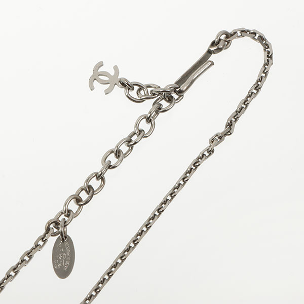 CHANEL 2003年製 ボーンココマークチャームネックレス ブラック CHANEL 2003年製 ボーンココマークチャームネックレス ブラック