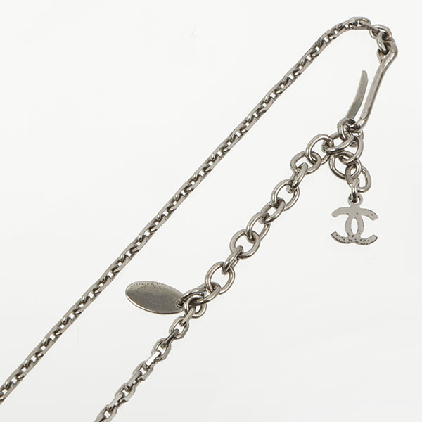 CHANEL 2003年製 ボーンココマークチャームネックレス ブラック CHANEL 2003年製 ボーンココマークチャームネックレス ブラック