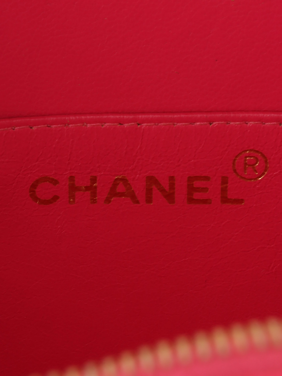 CHANEL 1995年頃製 パテントラウンドCCマークバニティ ピンク