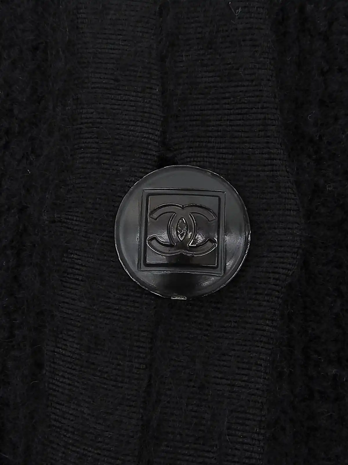 シャネル　ビンテージ　ウール　ボタン　ジャケット　40 CHANEL 2007年製 ウールCCマークボタンジャケット ブラック