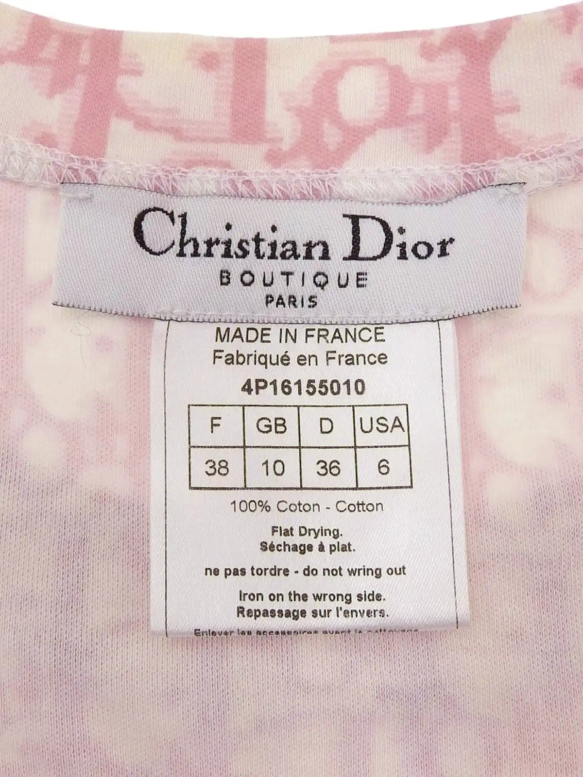 DIOR フラワーラインストーントロッターパターンノースリーブ