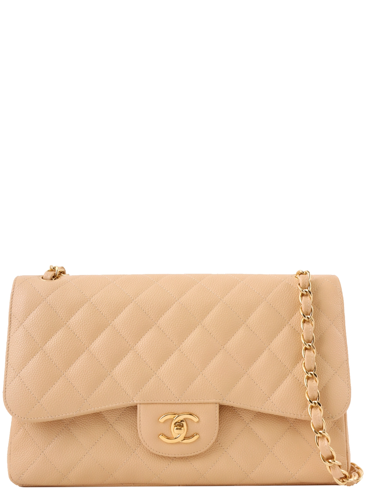 CHANEL キャビア クラシック ジャンボ フラップバッグ CHANEL 2012年頃製 キャビアスキンクラシックフラップチェーン