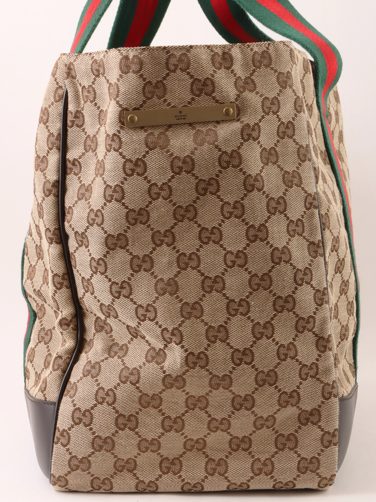 GUCCI キャンバスGGパターンシェリーライントートバッグ