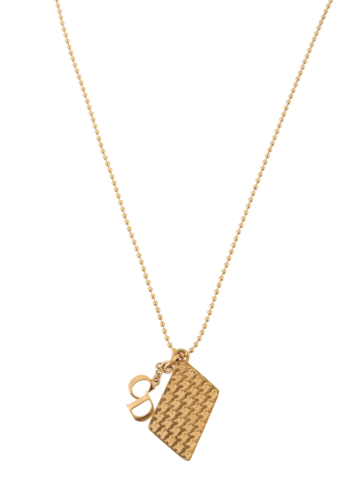 ヴィンテージ・中古】ディオール DIOR ロゴプレートネックレス