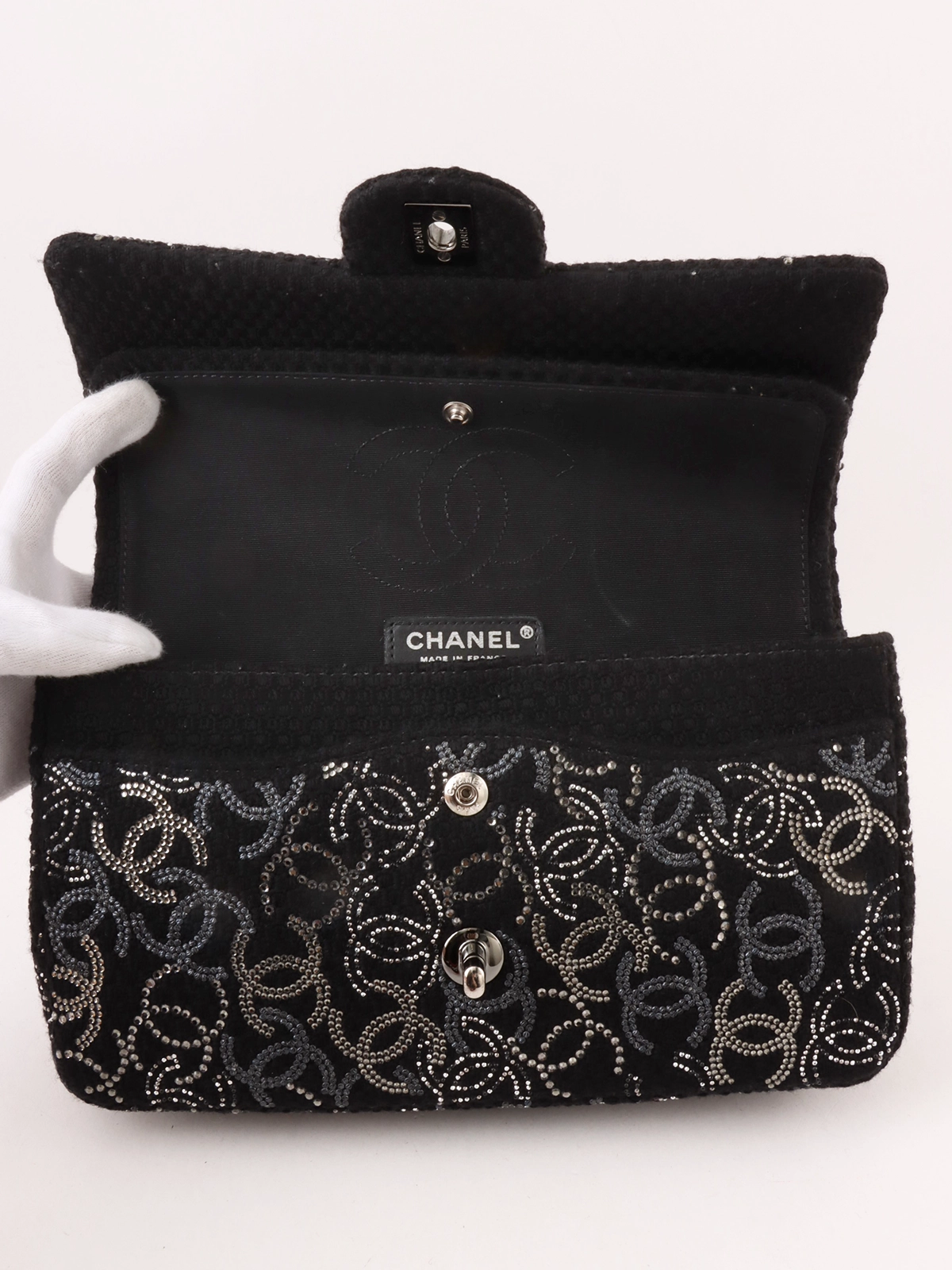 CHANEL 2009年頃製 パリ上海ラインストーンCCマーククラシック