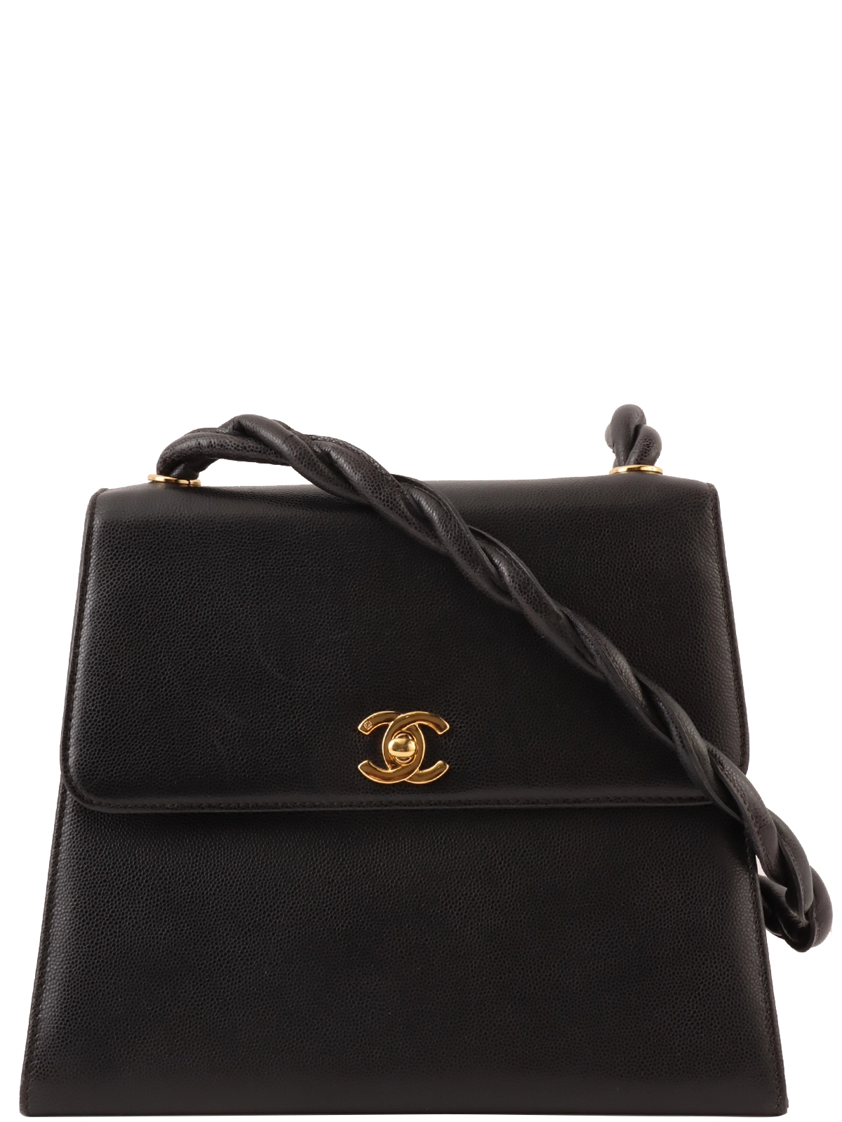 VINTAGE●CHANEL●シャネル ブラック チェーン ショルダーバッグ CHANEL 2008年頃製 スケールスパターンCCマークステッチチェーン