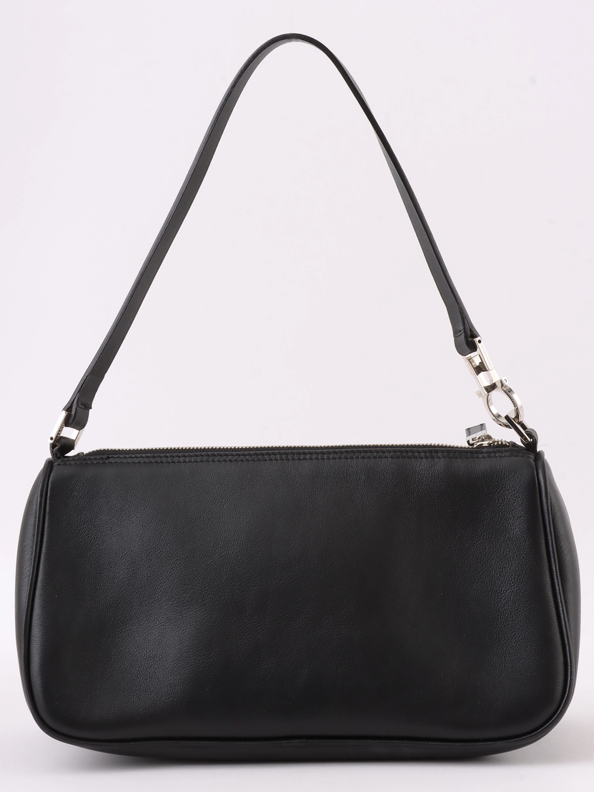 SALVATORE FERRAGAMO デニムガンチーニプレートショルダーバッグ