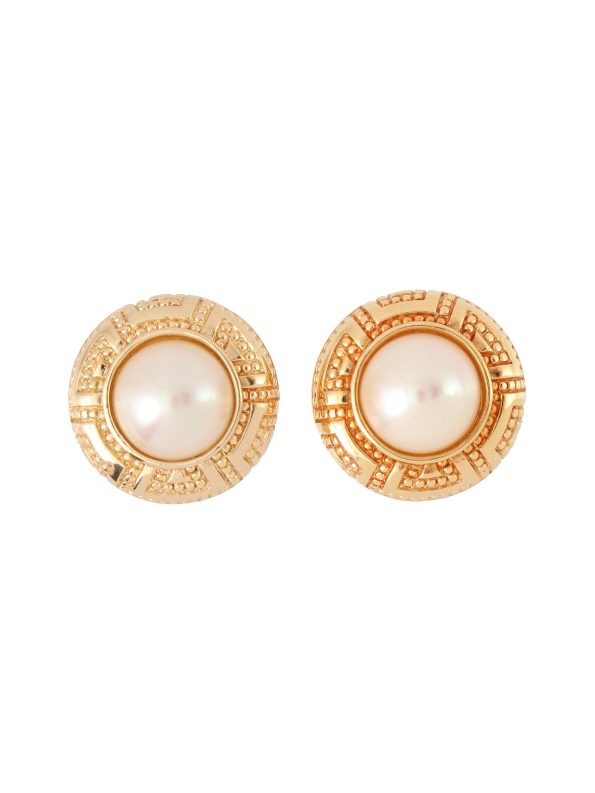 DIOR ハートラインストーンピアスネックレスセット ゴールド