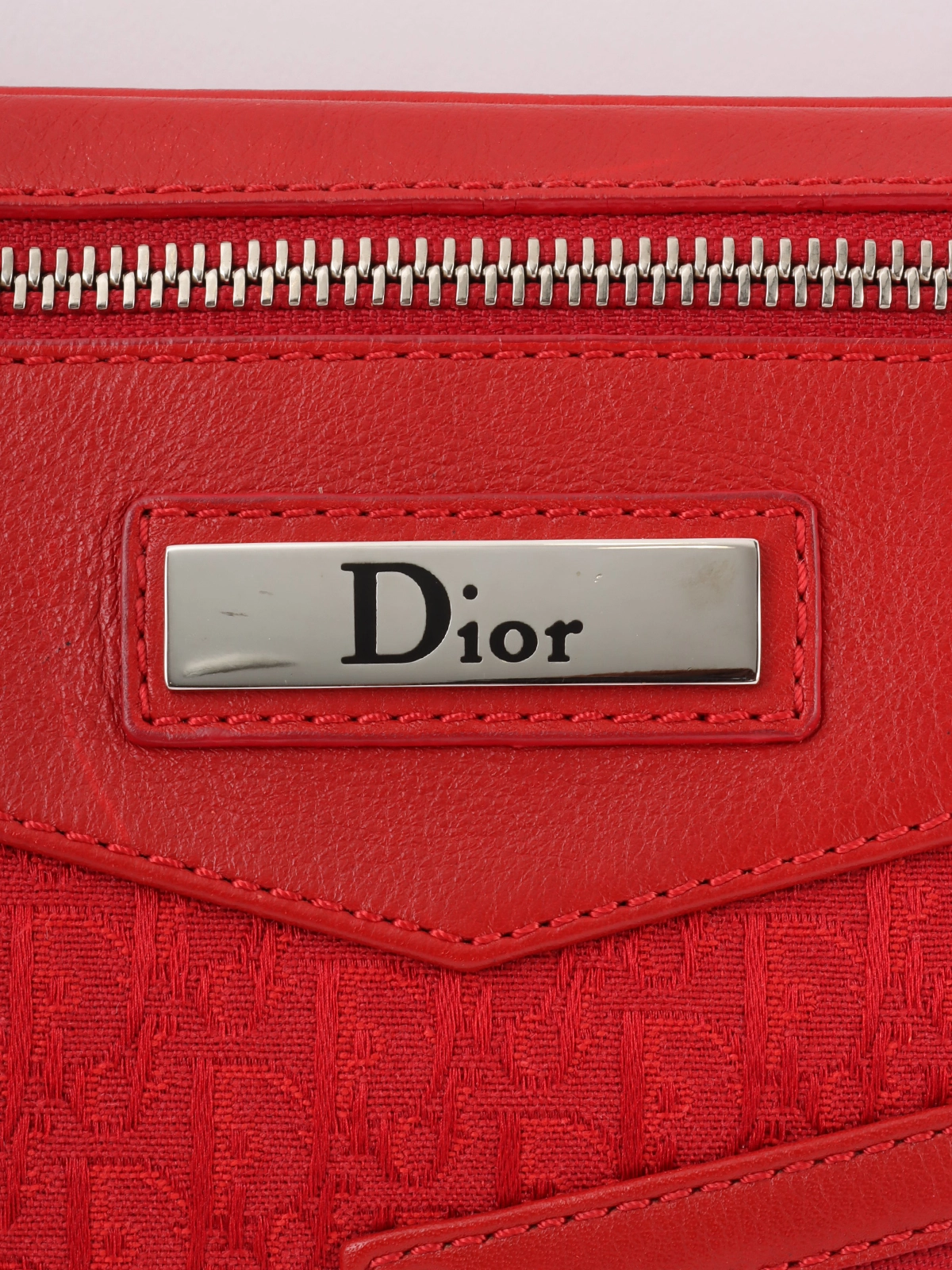 DIOR トロッターパターンショルダーバッグ レッド｜VINTAGE QOO
