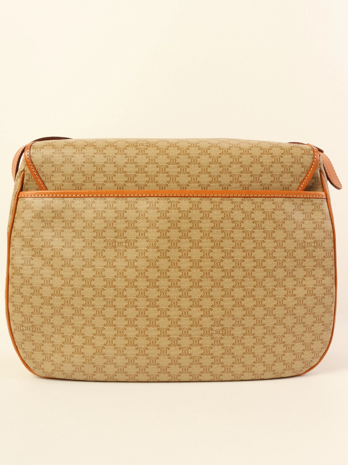 CELINE ショルダーバッグ ベージュ パターン入り CELINE セリーヌベージュ ロゴパターン ショルダーバッグ