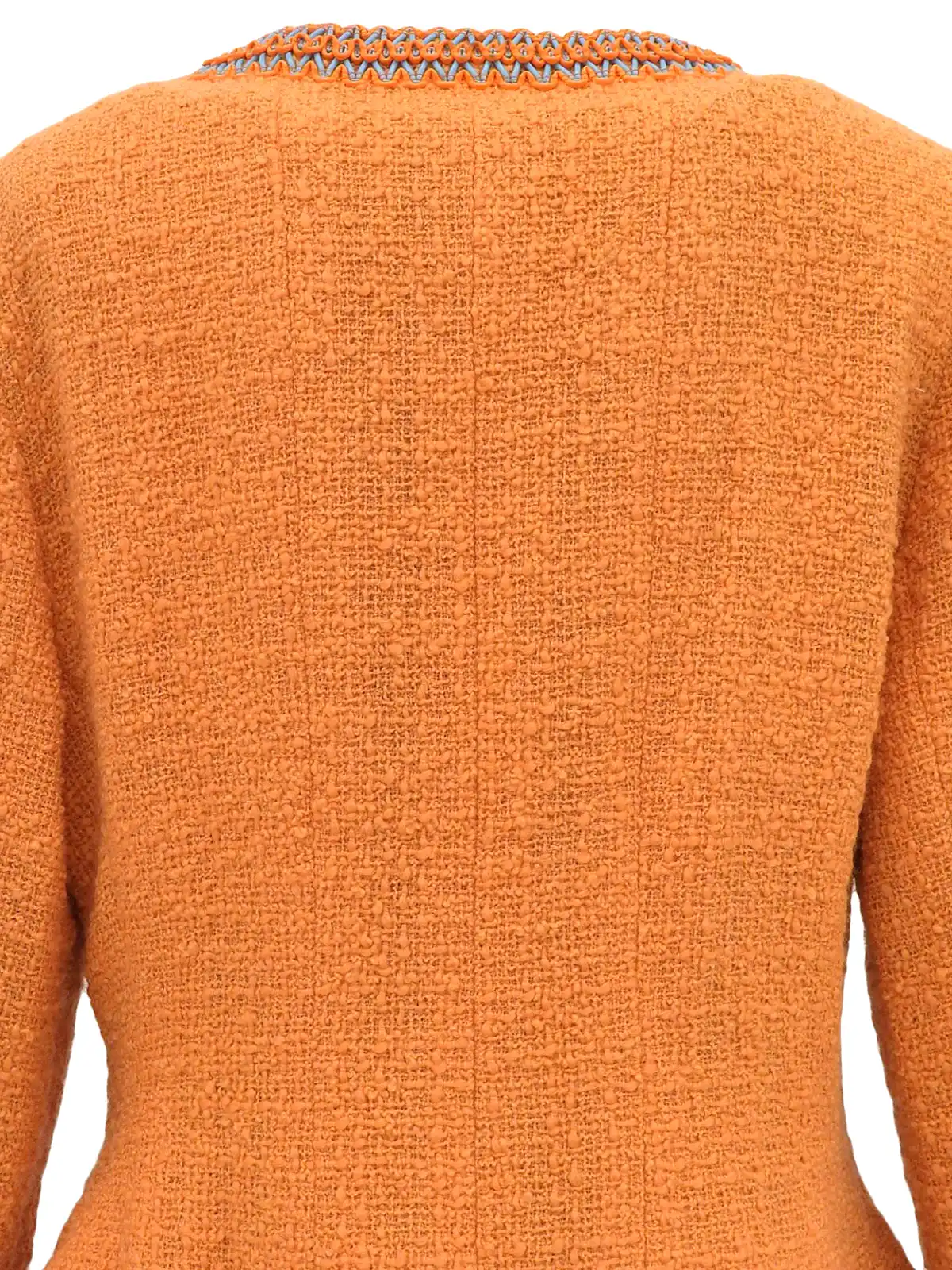 CHANEL ロゴボタンジャケット オレンジ／アイスブルー｜VINTAGE