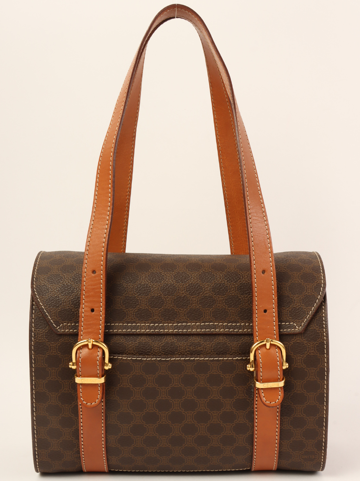 CELINE キャンバスマカダムパターントートバッグ ベージュ