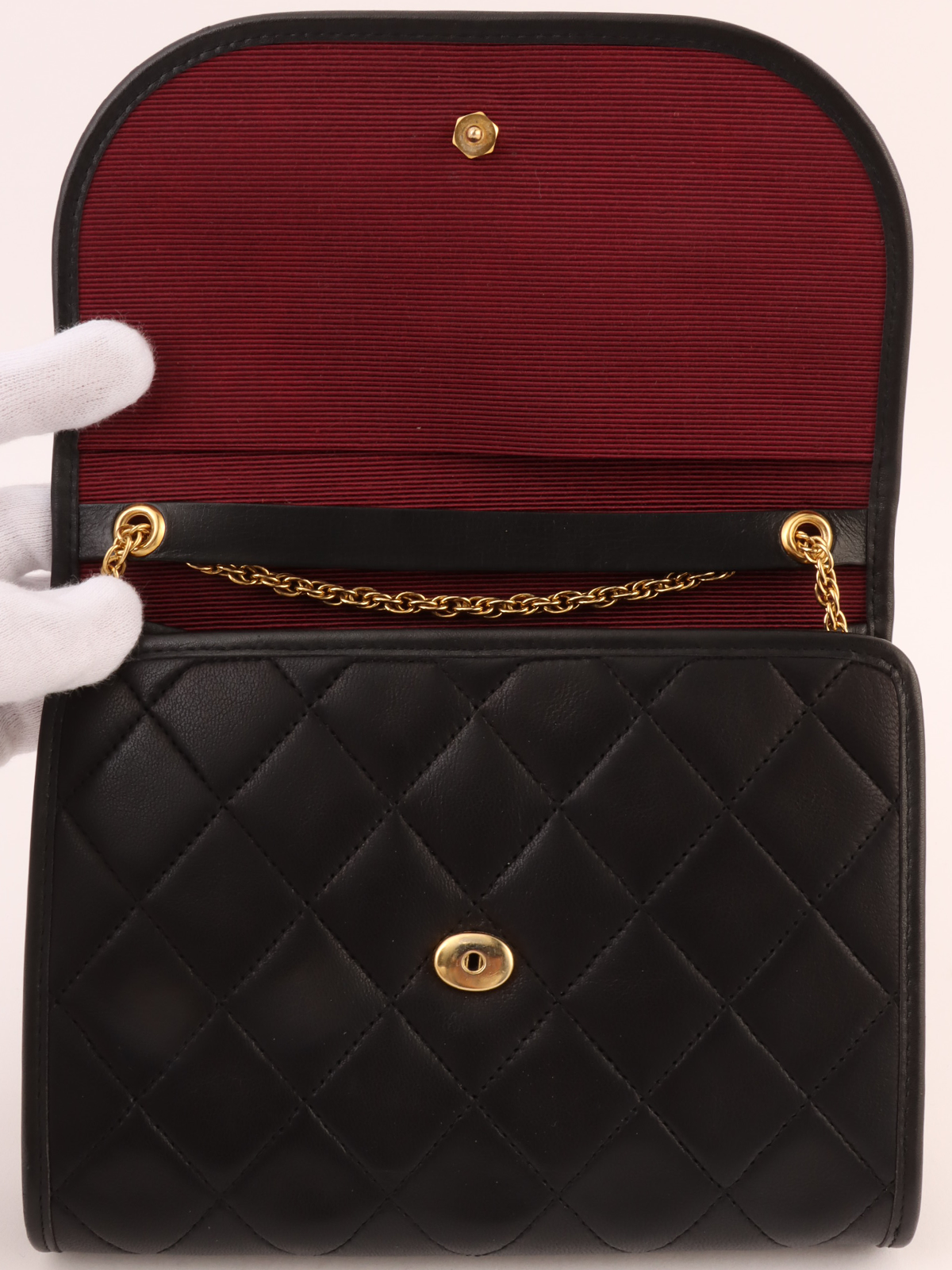 CHANEL ミニCCマークプレートチェーンショルダーバッグ ブラック