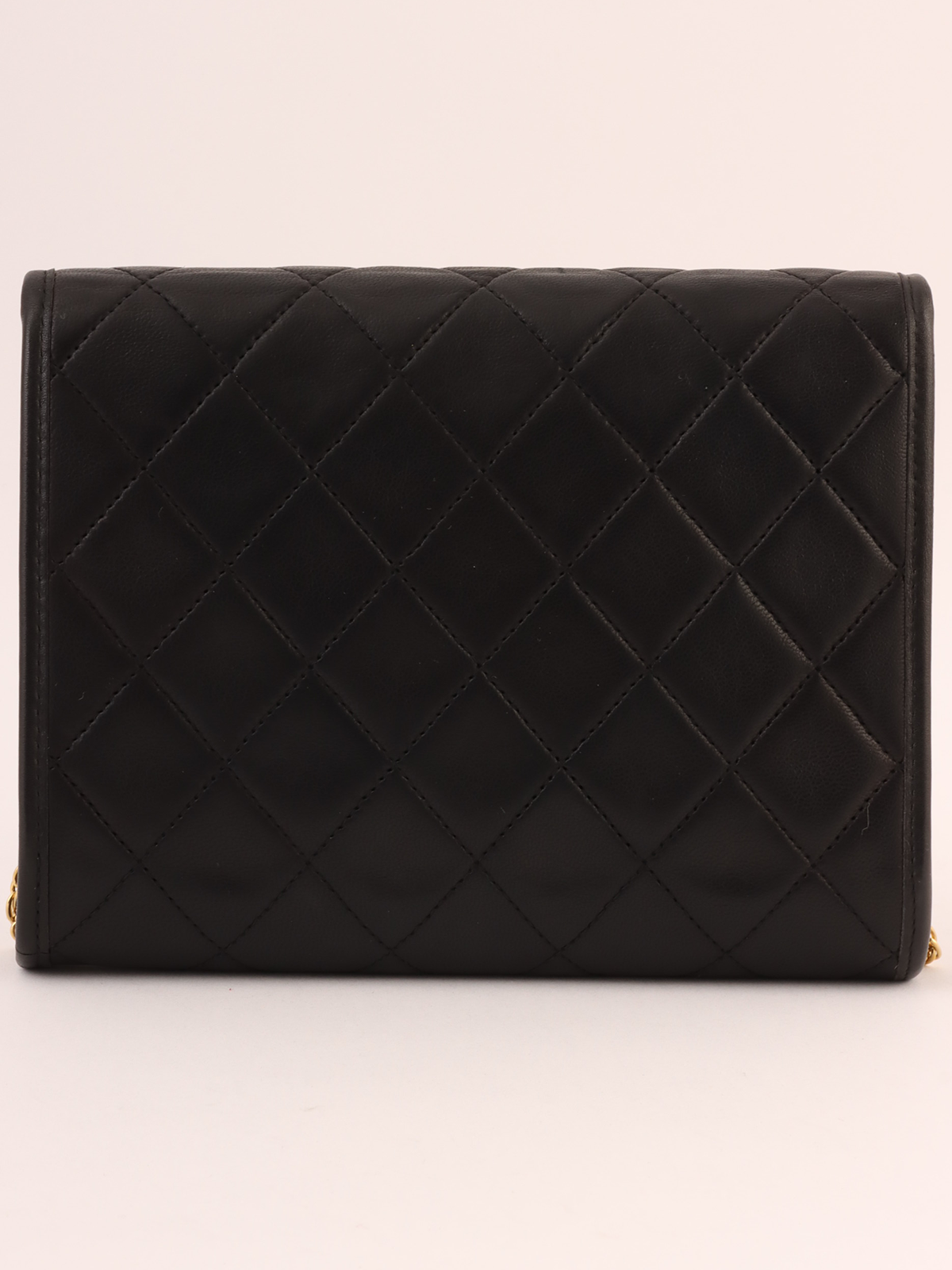 CHANEL ミニCCマークプレートチェーンショルダーバッグ ブラック