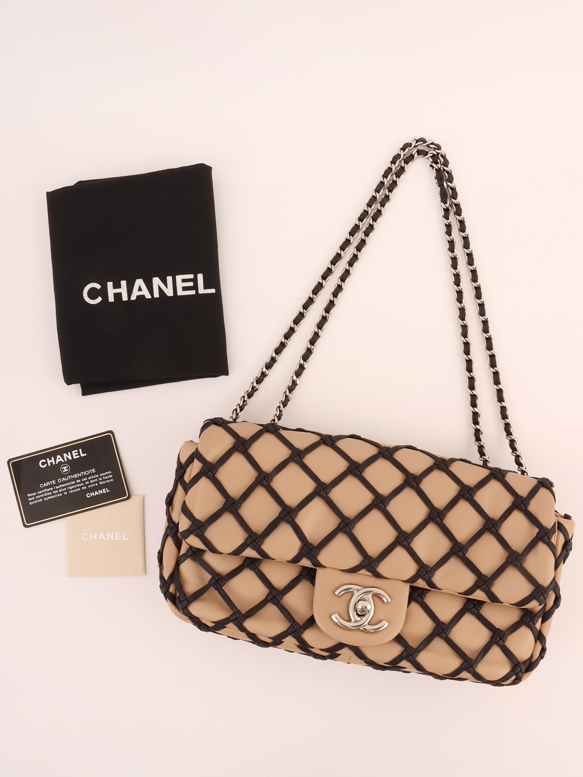 CHANELCOCOMADEMOISELLEリフィル3本セット(１本残量2/3) CHANEL 1995年頃製 キャビアスキンマドモアゼルステッチCCターン