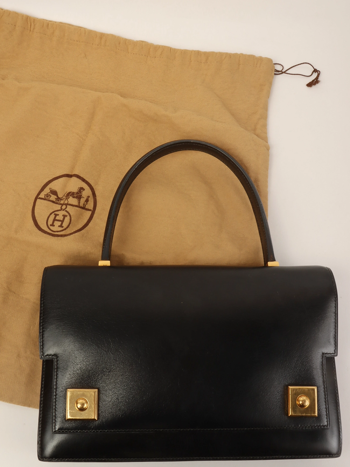 HERMES 1988年製 ピアノバッグ ブラック｜VINTAGE QOO TOKYO