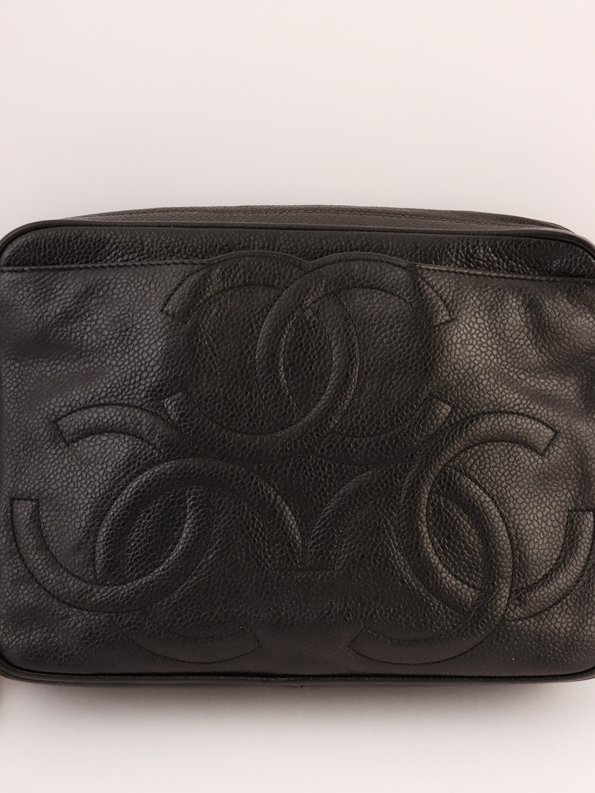 CHANEL 1995年頃製 トリプルCCマークステッチチェーンショルダー
