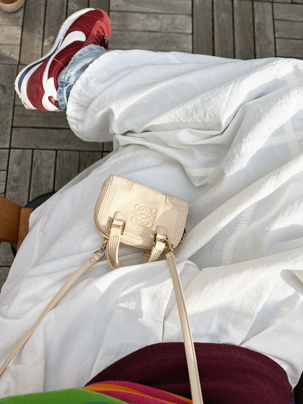 LOEWE アナグラムアマソナマイクロ2wayバッグ アイボリー
