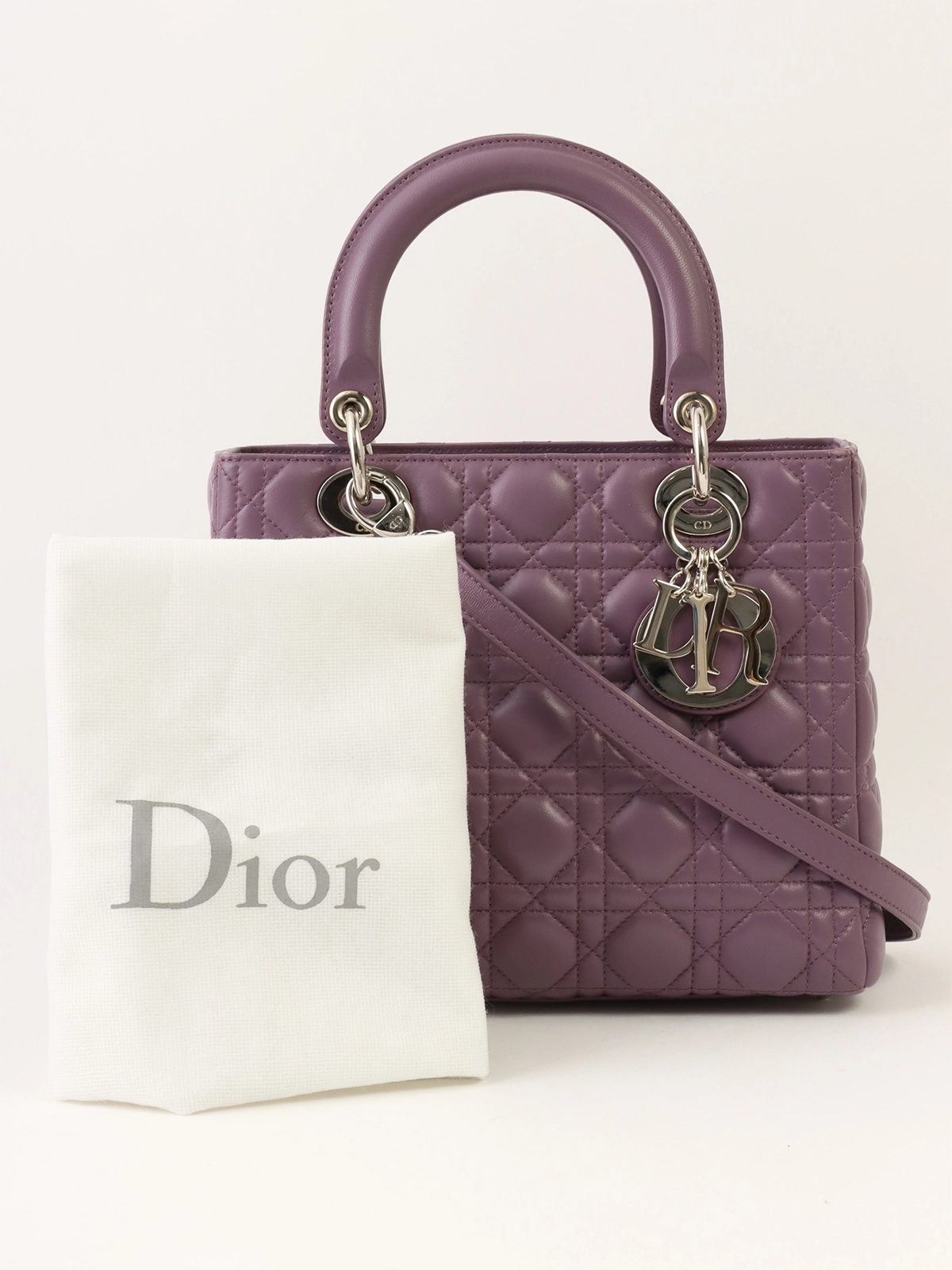 セール(SALE)開催中！ファッション通販 DIOR パープル レディディオールカナージュステッチ2wayバッグM バッグ