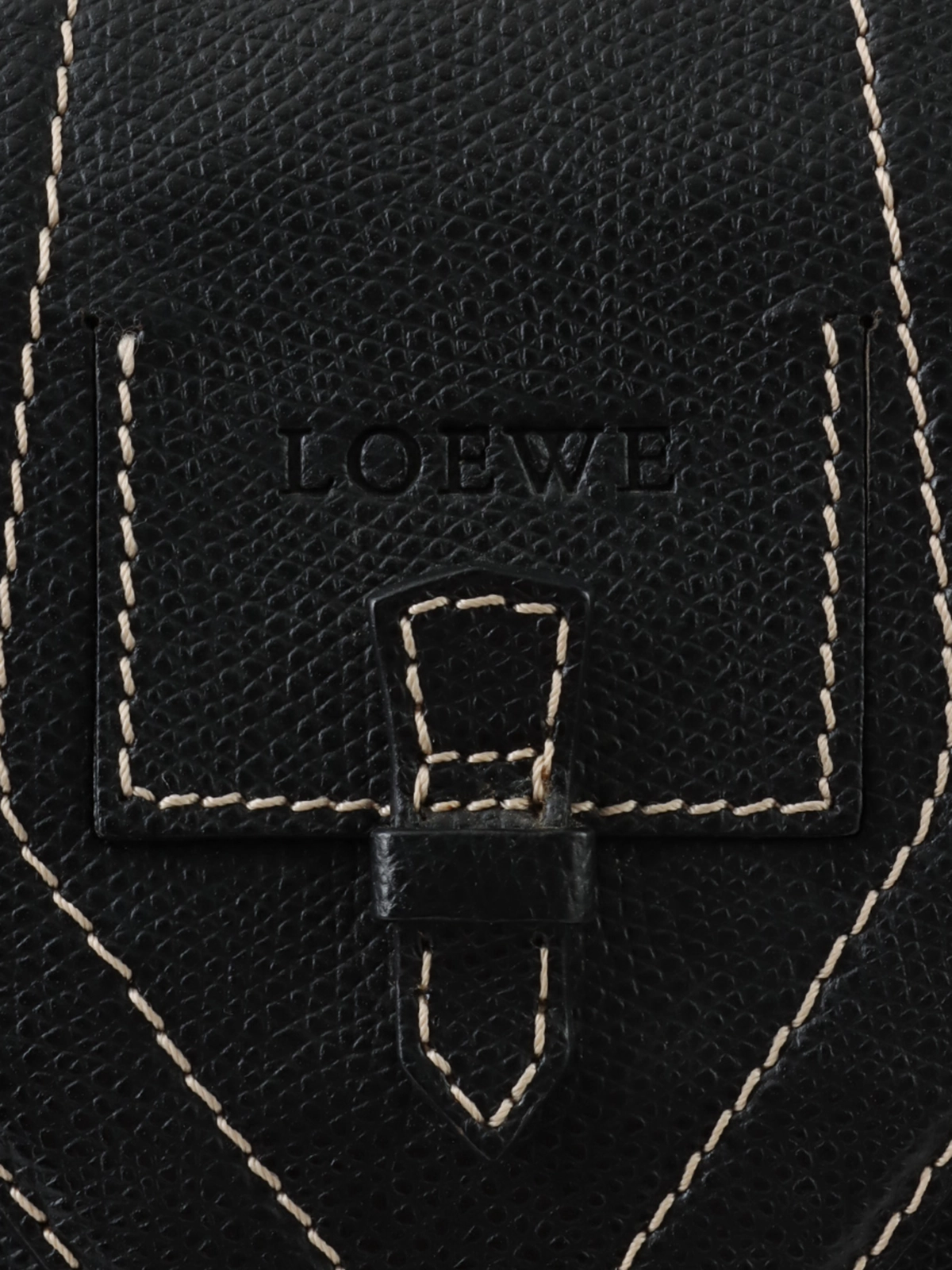 LOEWE ロゴエンボスボーリングバッグ ブラック｜VINTAGE QOO