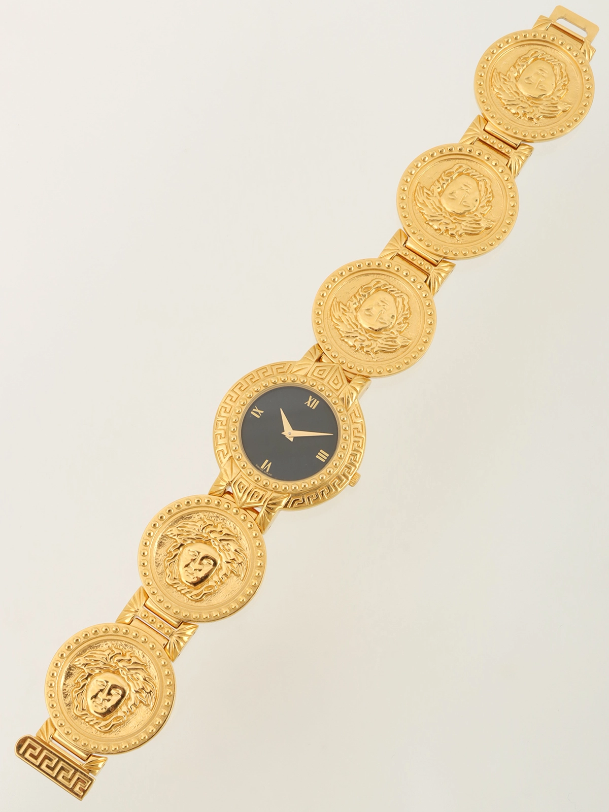 VERSACE ラウンドメデューサプレートウォッチ ゴールド
