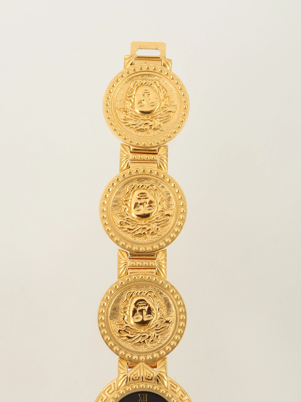 VERSACE ラウンドメデューサプレートウォッチ ゴールド