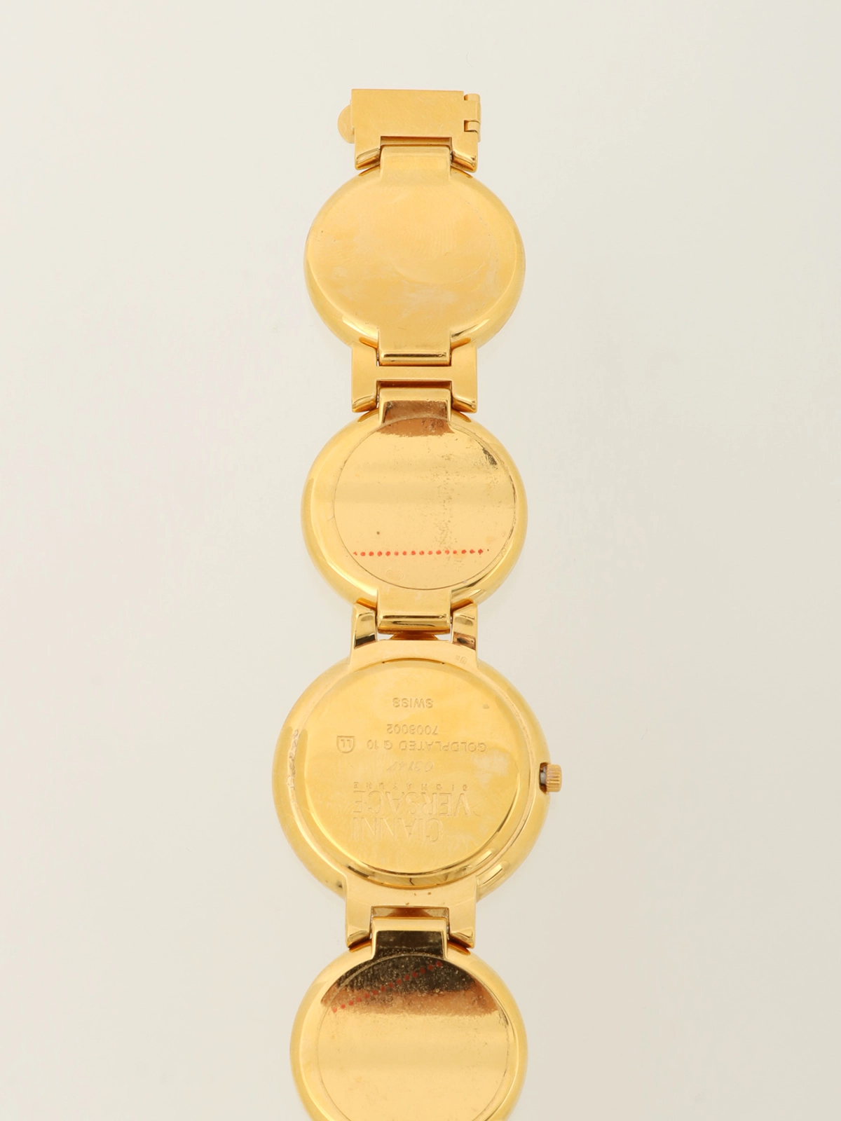 VERSACE ラウンドメデューサプレートウォッチ ゴールド