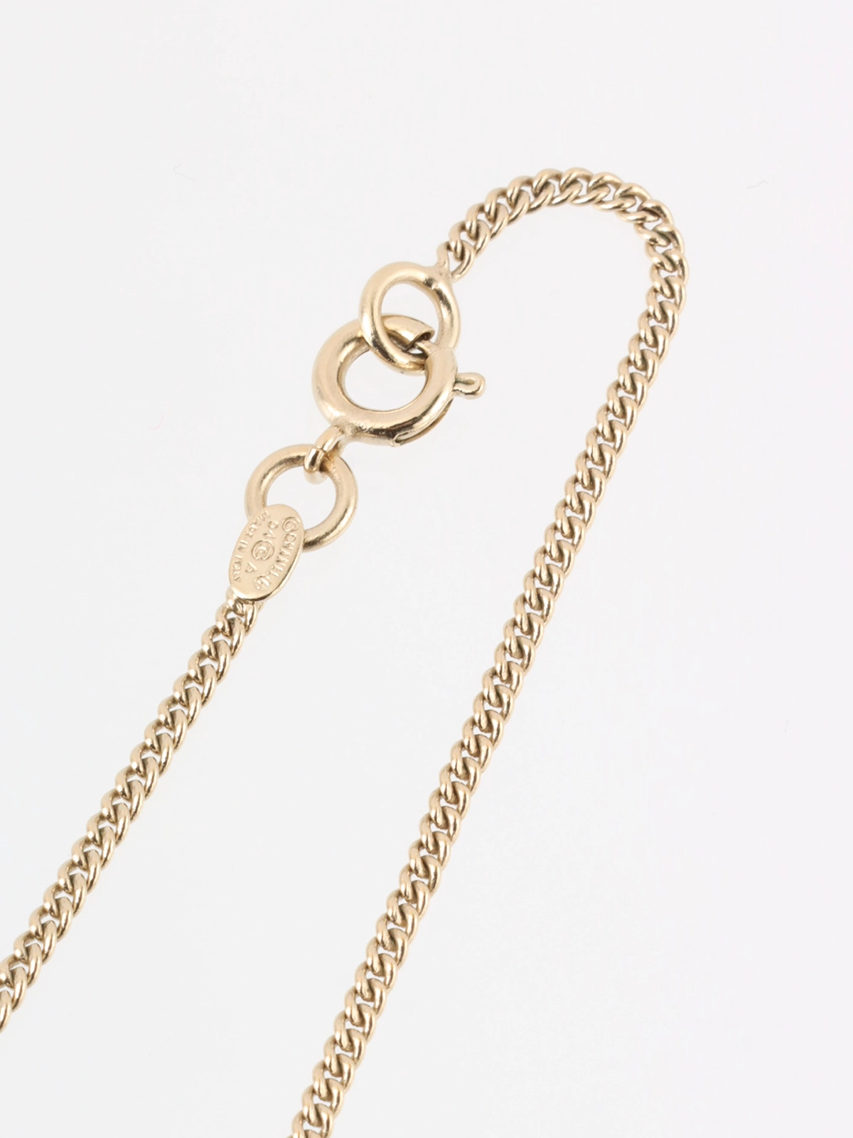 CHANEL 2004年製 カラーストーンCCマークネックレス クリア