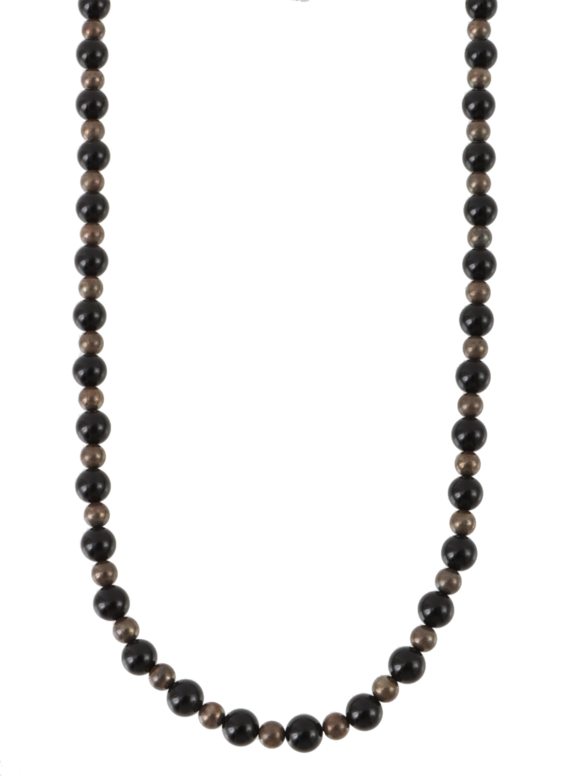 【希望者のみラッピング無料】 & TIFFANY CO. ブラック／グレー オニキスボールネックレス アクセサリー