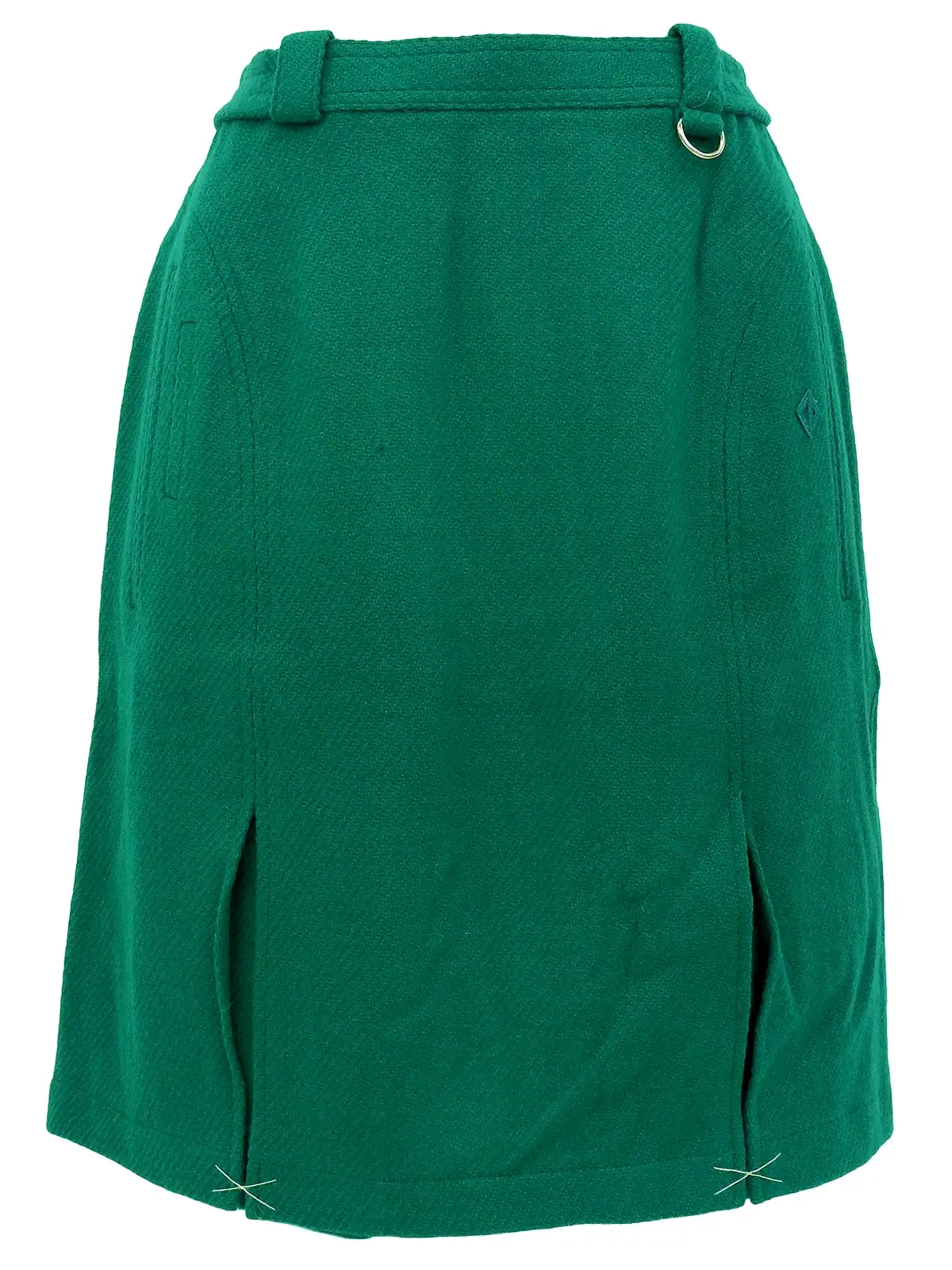 ♥美品♥CELINEマカダム　 ネイビー　カシミア混 ウール 手袋 CELINE ウールマカダムチェーンベルトタイトスカート ネイビー
