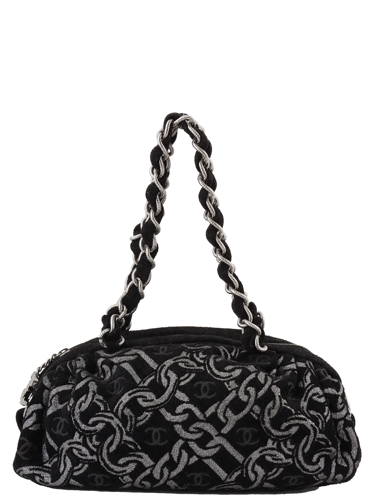 CHANEL 2005年頃製 ジャガードCCマークチェーンパターンチェーン