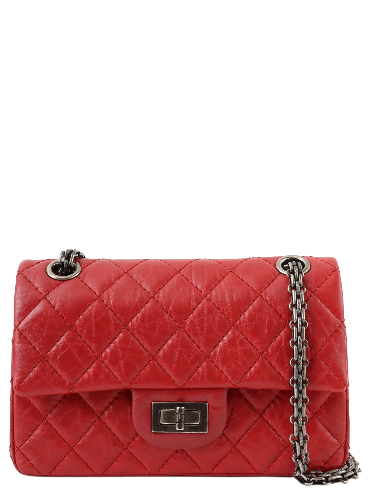 CHANEL　バッグ　 レッド CHANEL 2012年頃製 2.55チェーンショルダーバッグ レッド