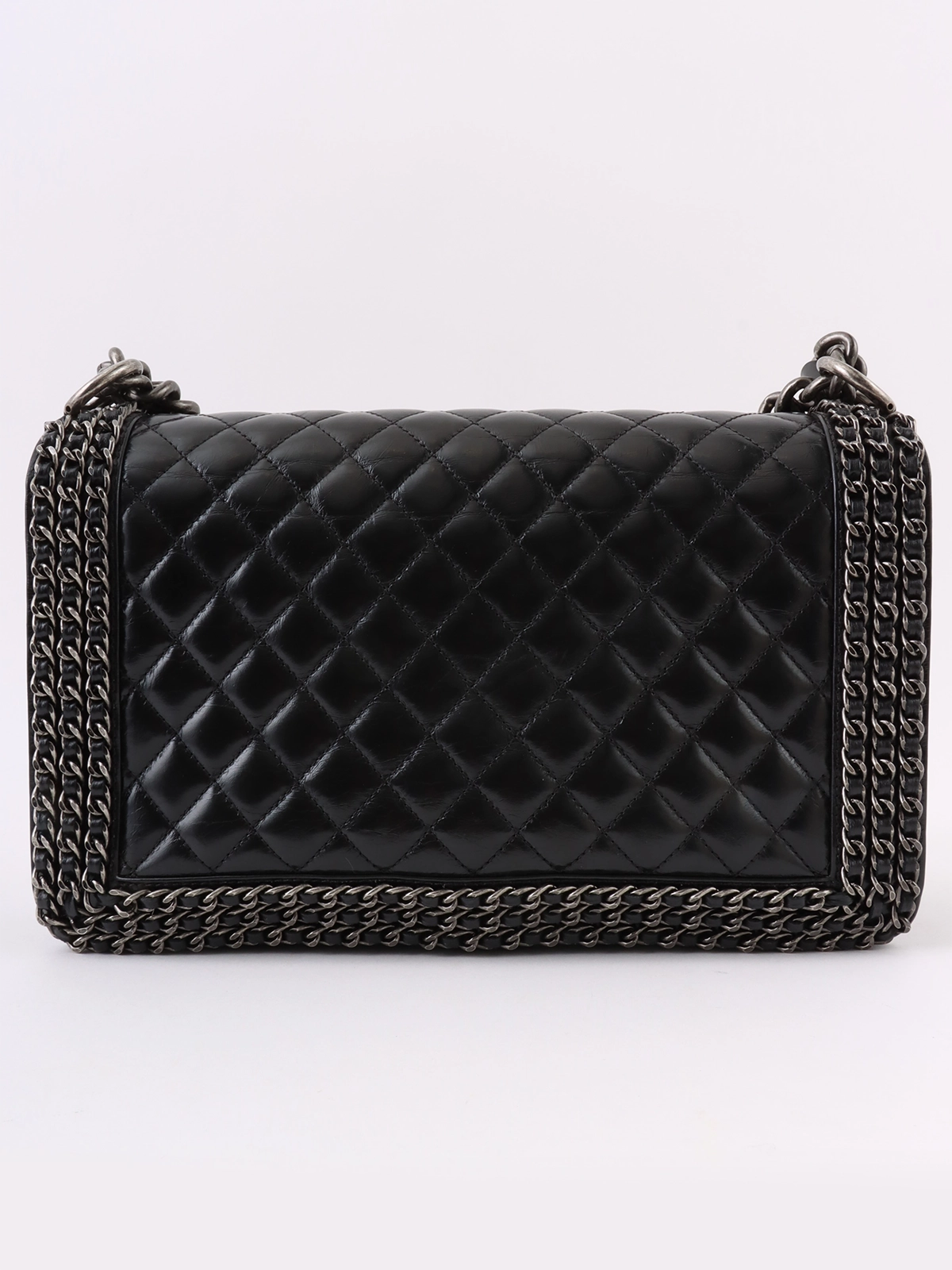 シャネル CHANEL ボーイシャネル チェーンショルダーバッグ25 ブラック×マルチカラー シルバー金具 カーフレザー レディース ショル |  中古ブランドリユースショップ OKURA(おお蔵)