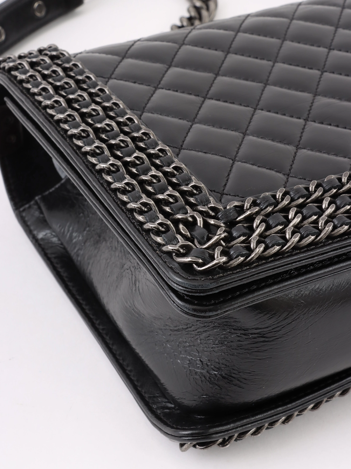 CHANEL 2014年頃製 ボーイシャネルチェーンショルダーバッグ