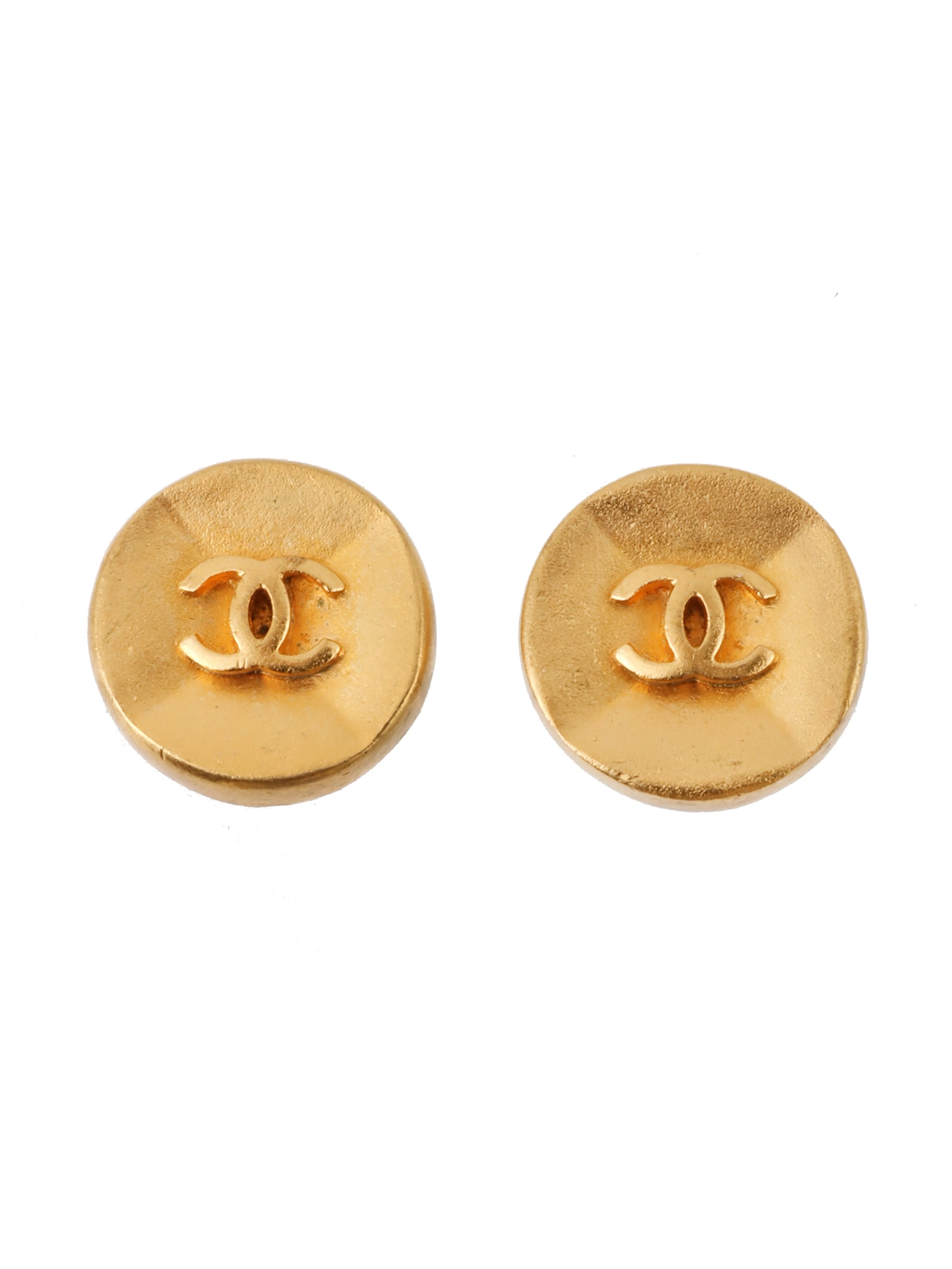 CHANEL 1999年製 ストーンCCマークスウィングピアス ゴールド