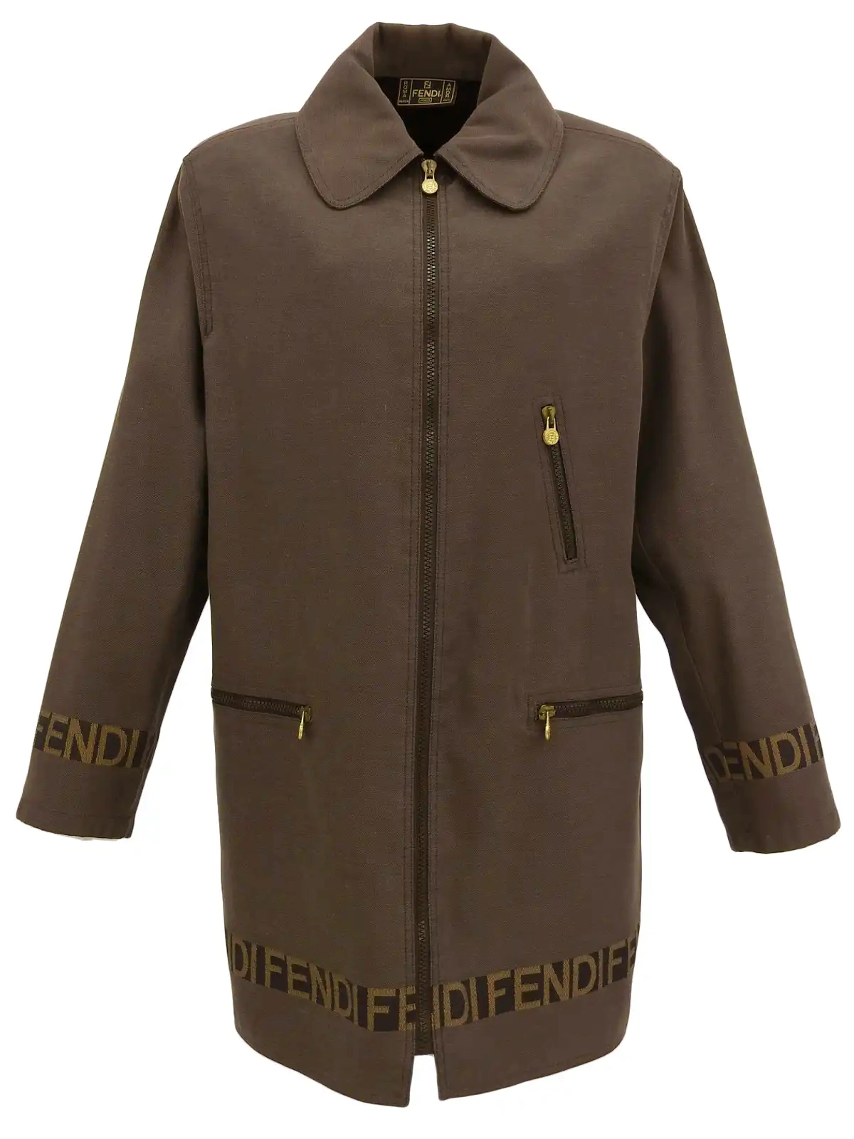 FENDI パイピングスクエアボタンデニムジャケット インディゴ