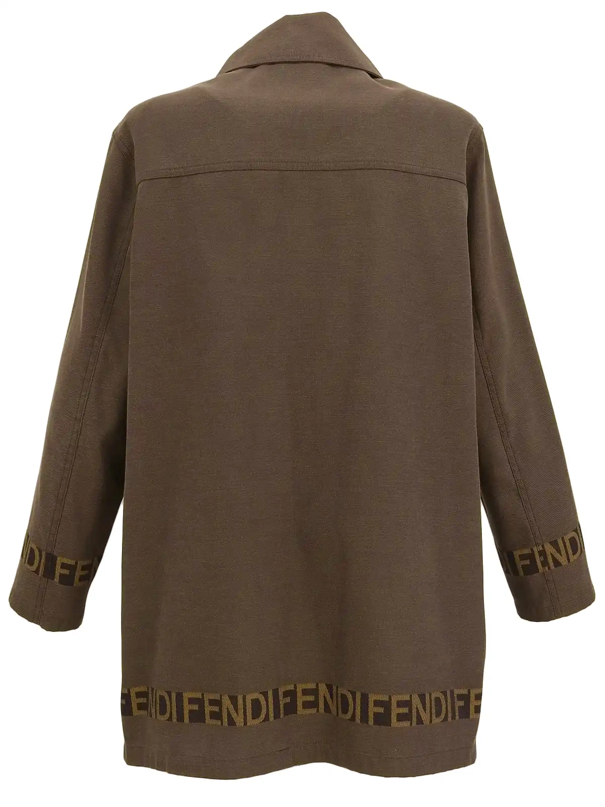 【クールに着飾る♪】FENDI ウール モヘア ジャケット ブラウン ピーコート ファー ブラウン | Fendi