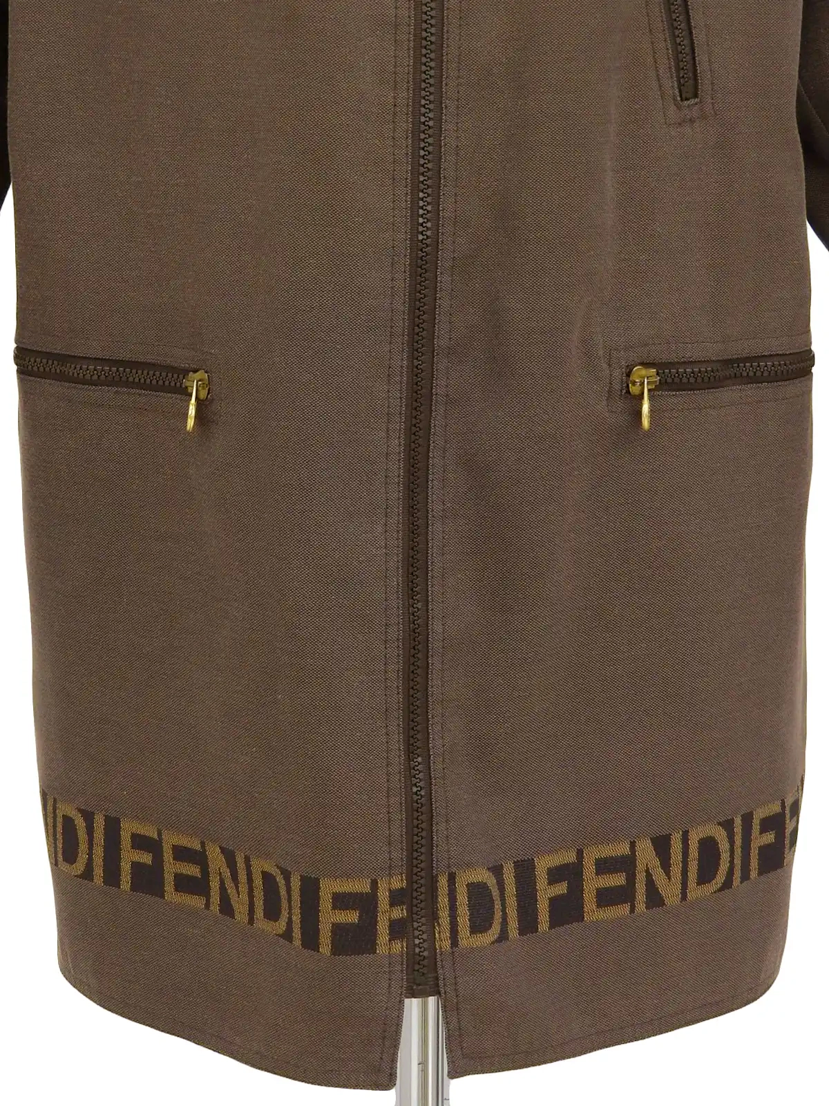 FENDI ロゴジップアップコート ブラウン｜VINTAGE QOO TOKYO