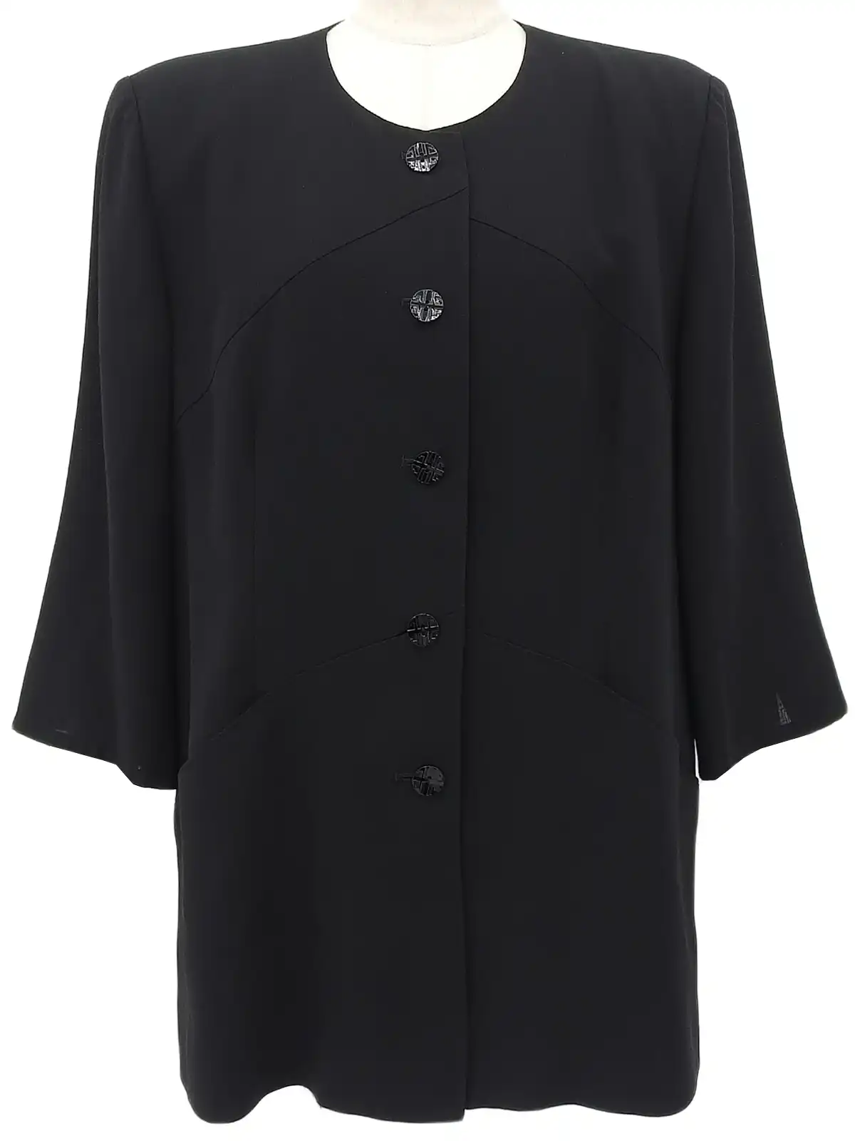 GIVENCHY チェックパターンノーカラージャケット レッド