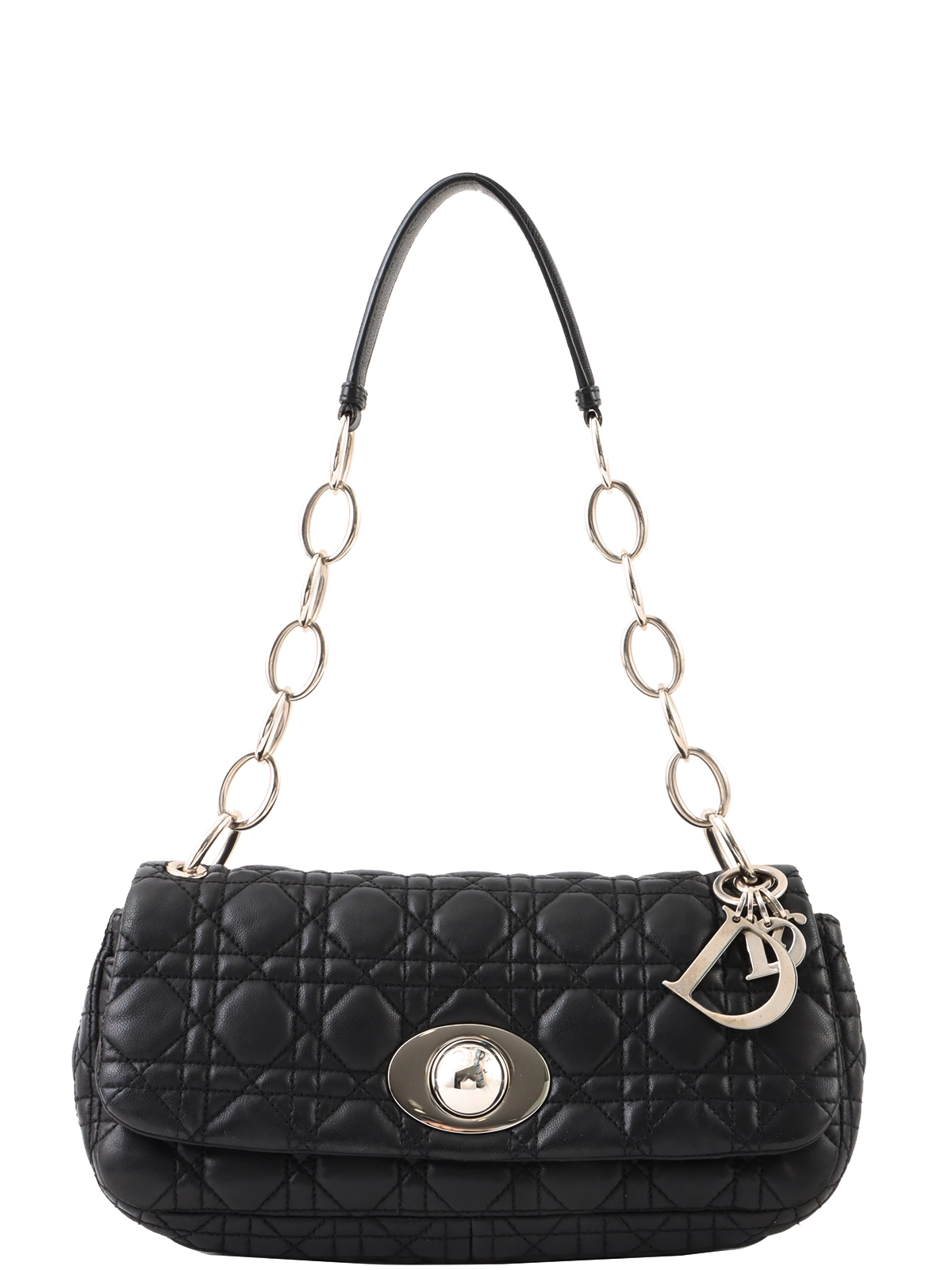 DIOR カナージュステッチショルダーバッグ ブラック|VINTAGE DIOR カナージュステッチショルダーバッグ ブラック|VINTAGE
