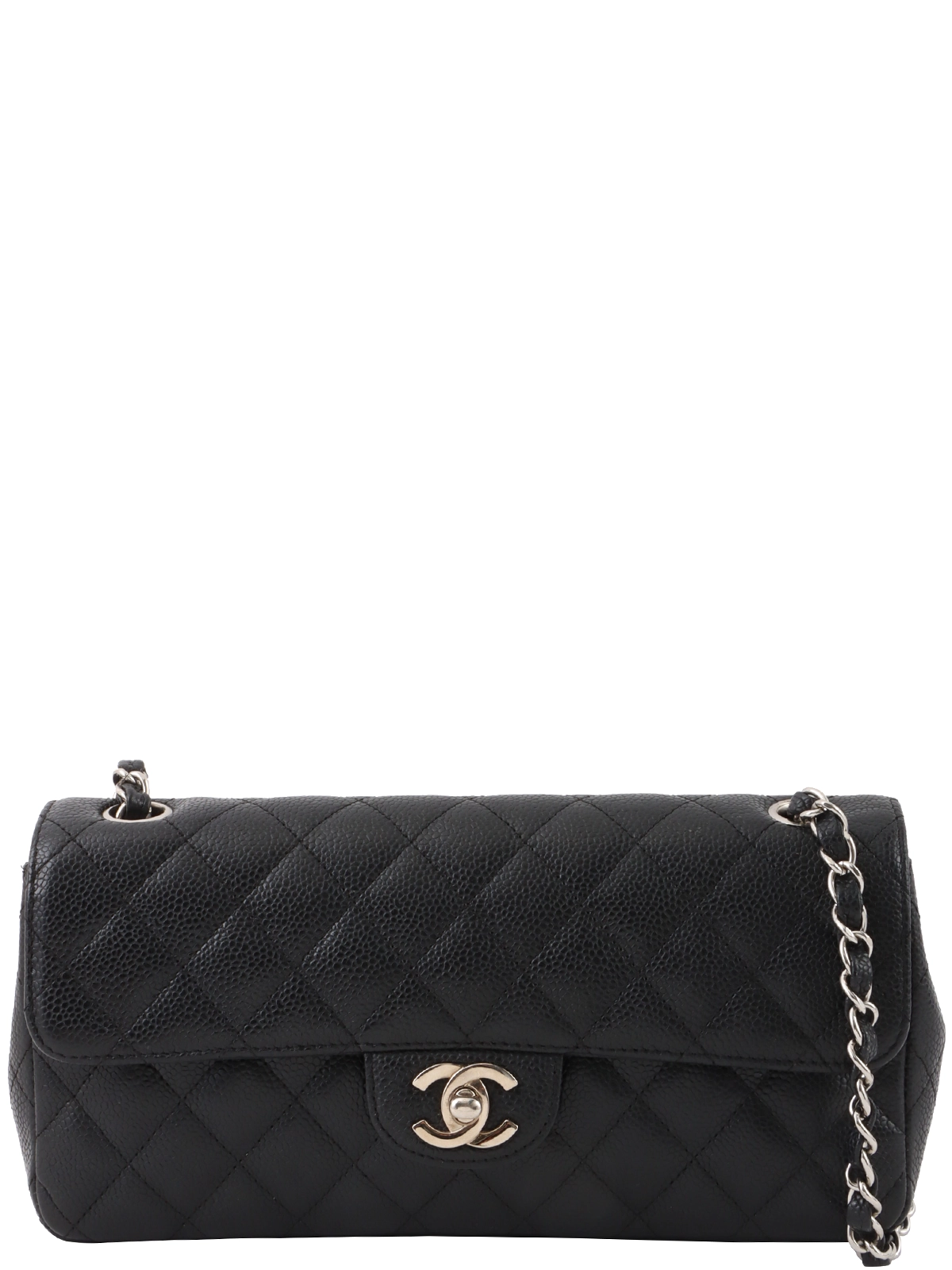 CHANEL 2007年頃製 イーストウェストチェーンバッグ ブラック