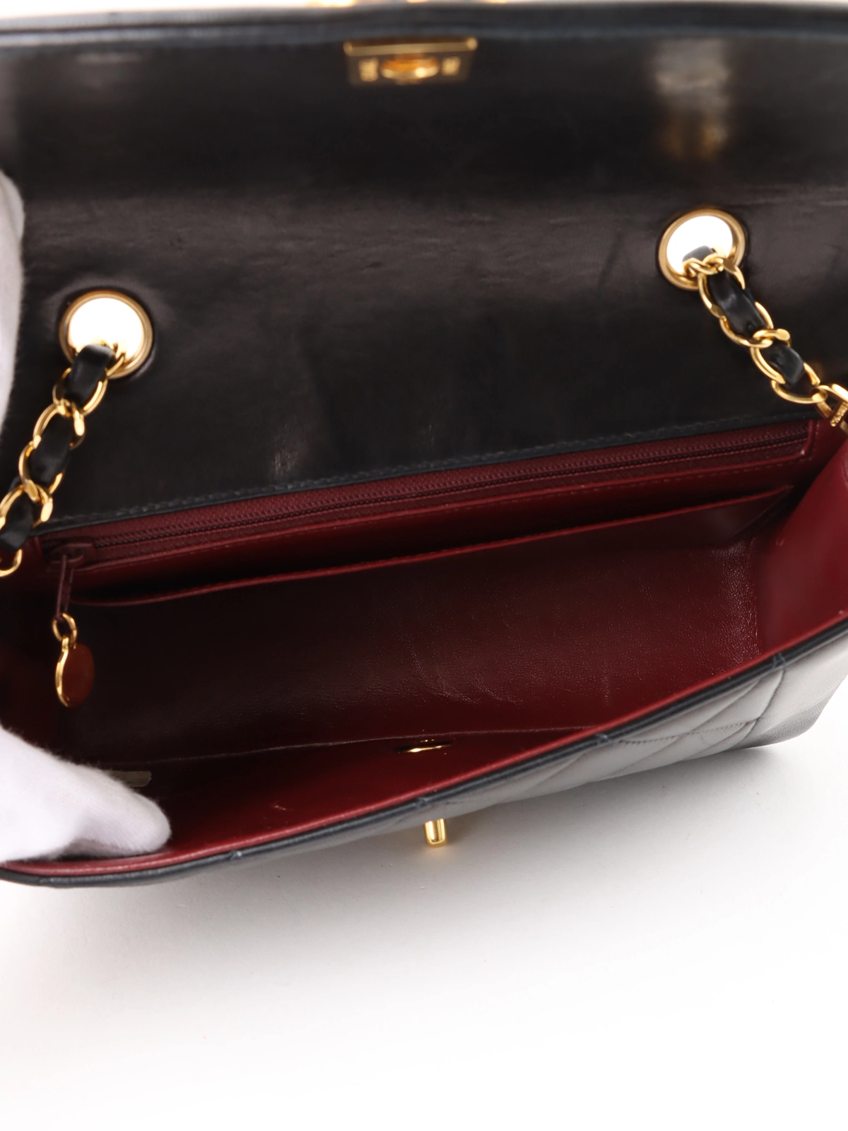 CHANEL 1992年頃製 ダイアナフラップチェーンバッグ22cm