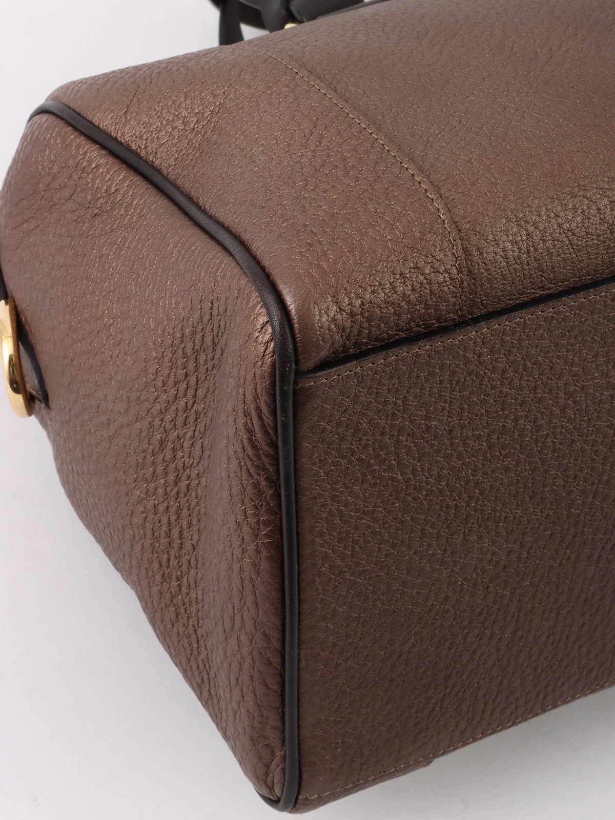 LOEWE アナグラムフスタ2way ボストンバッグ メタリックブラウン