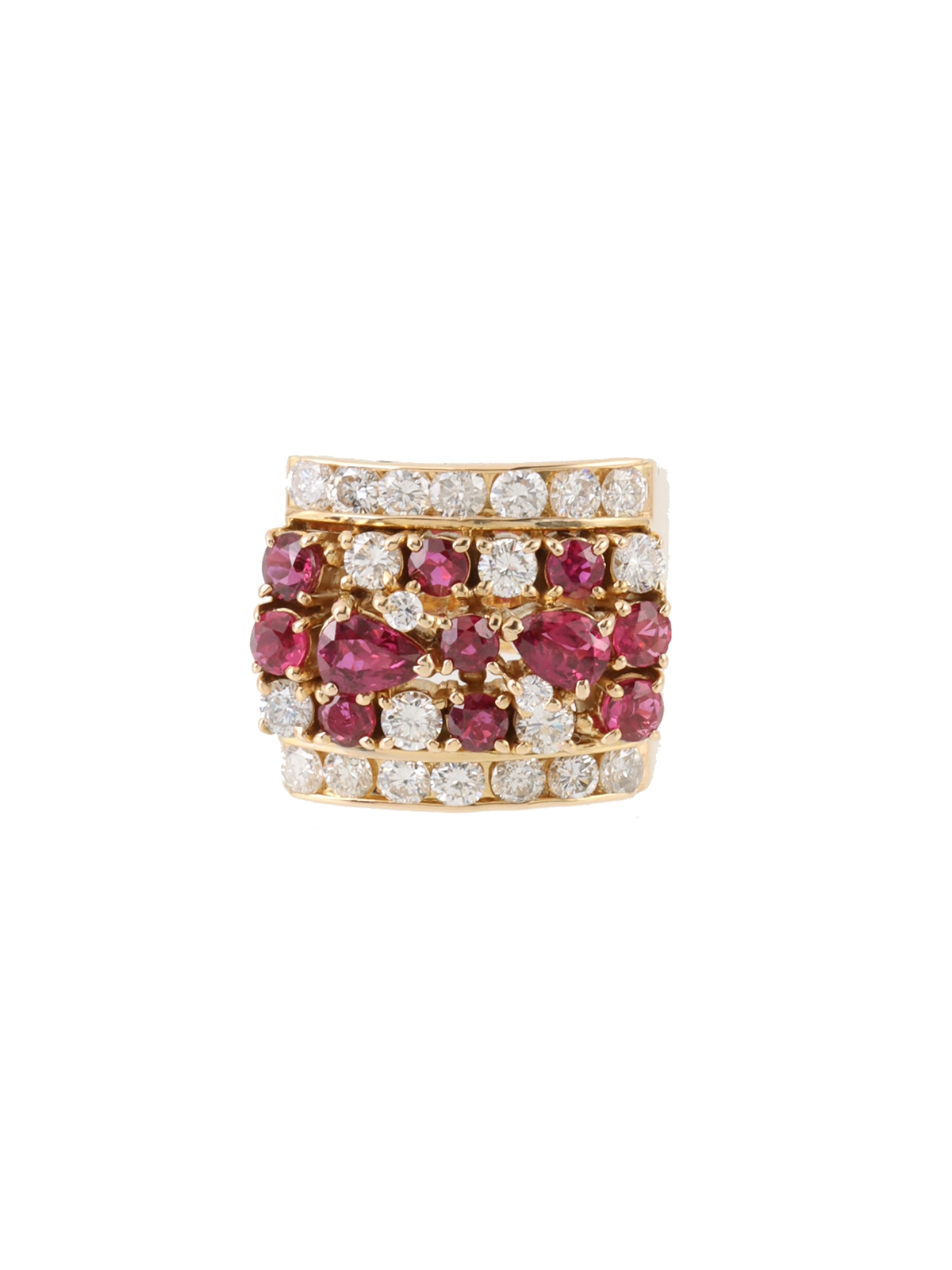 Selection Jewelry プラチナルビーダイヤモンドリング シルバー