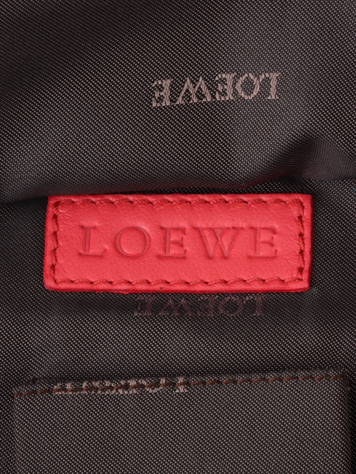 LOEWE ナッパアイレハンドバッグ オレンジ／ピンク／メタリック