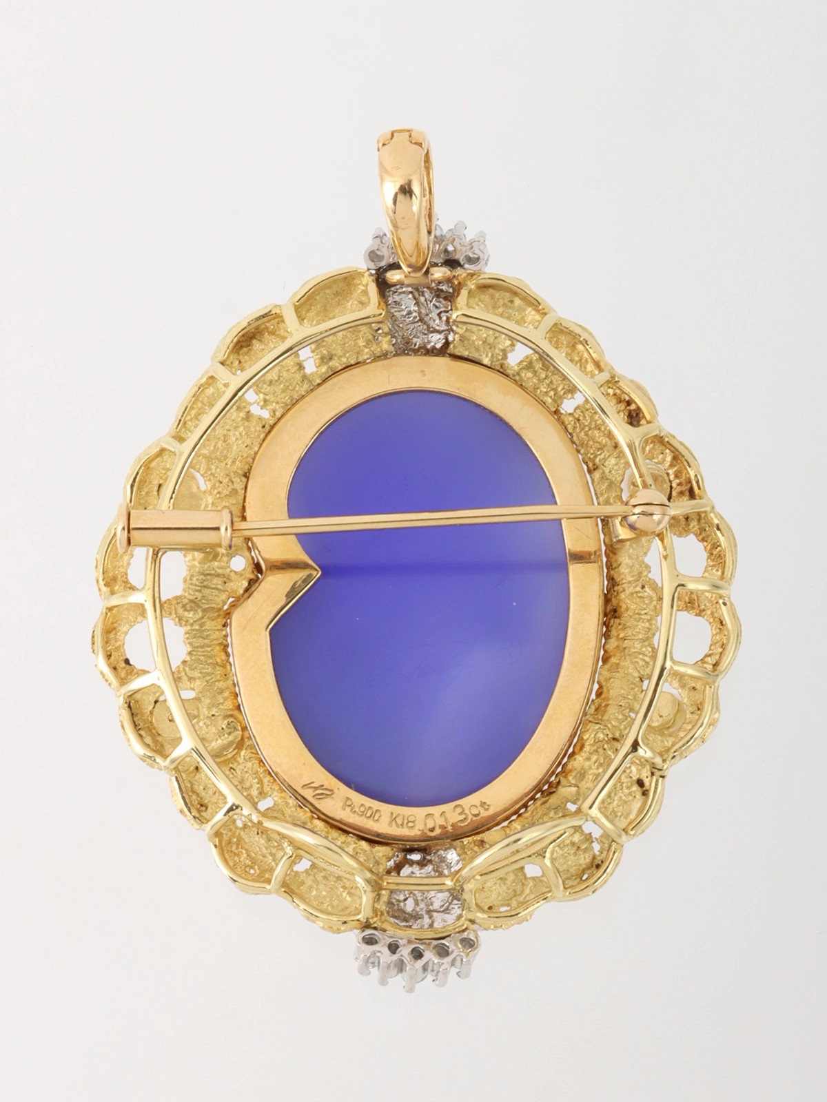 Selection Jewelry 18Kプラチナパールエルヴィンポーリーカメオ