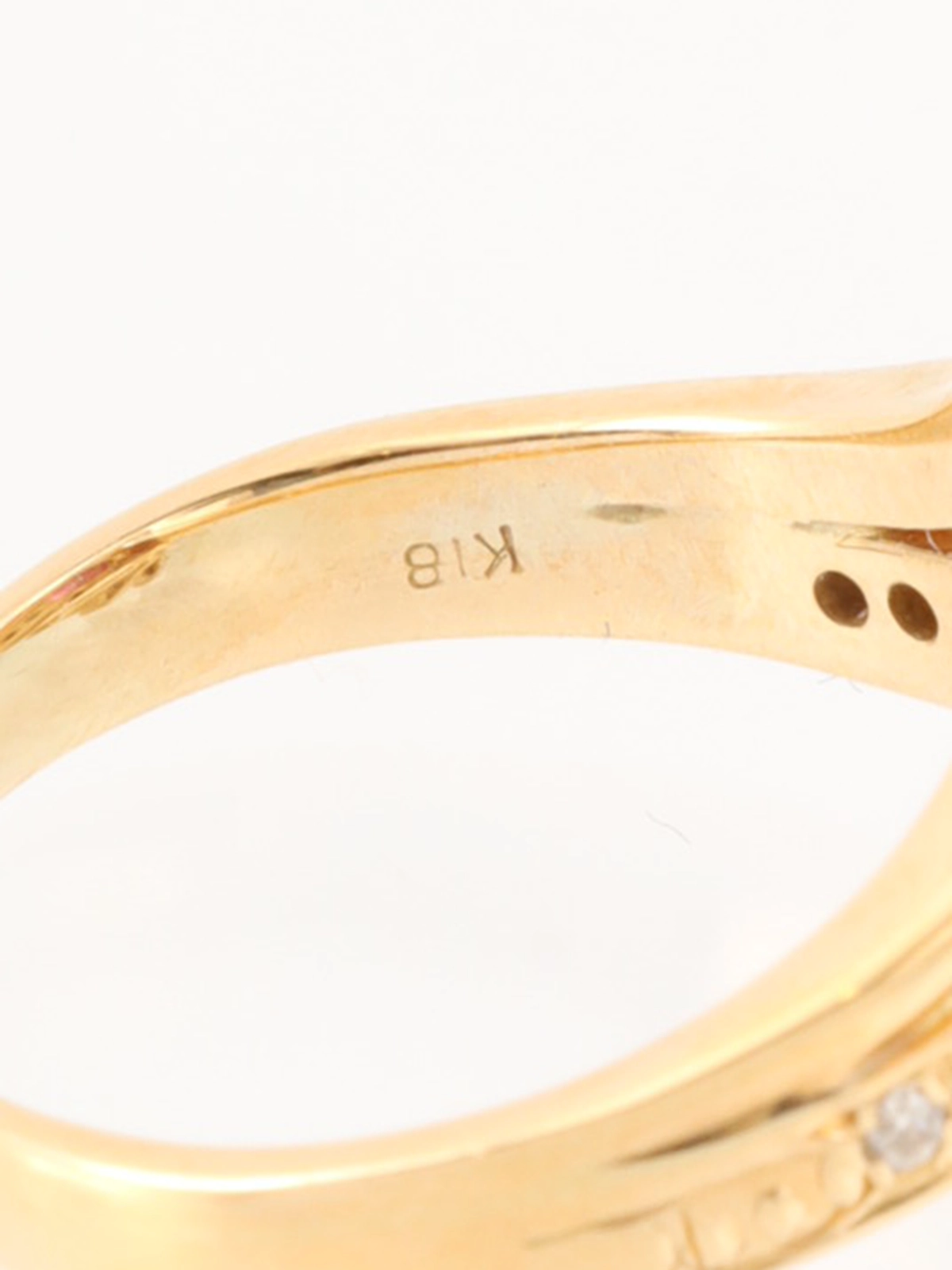 Selection Jewelry 18Kダイヤモンドルビーデザインリング