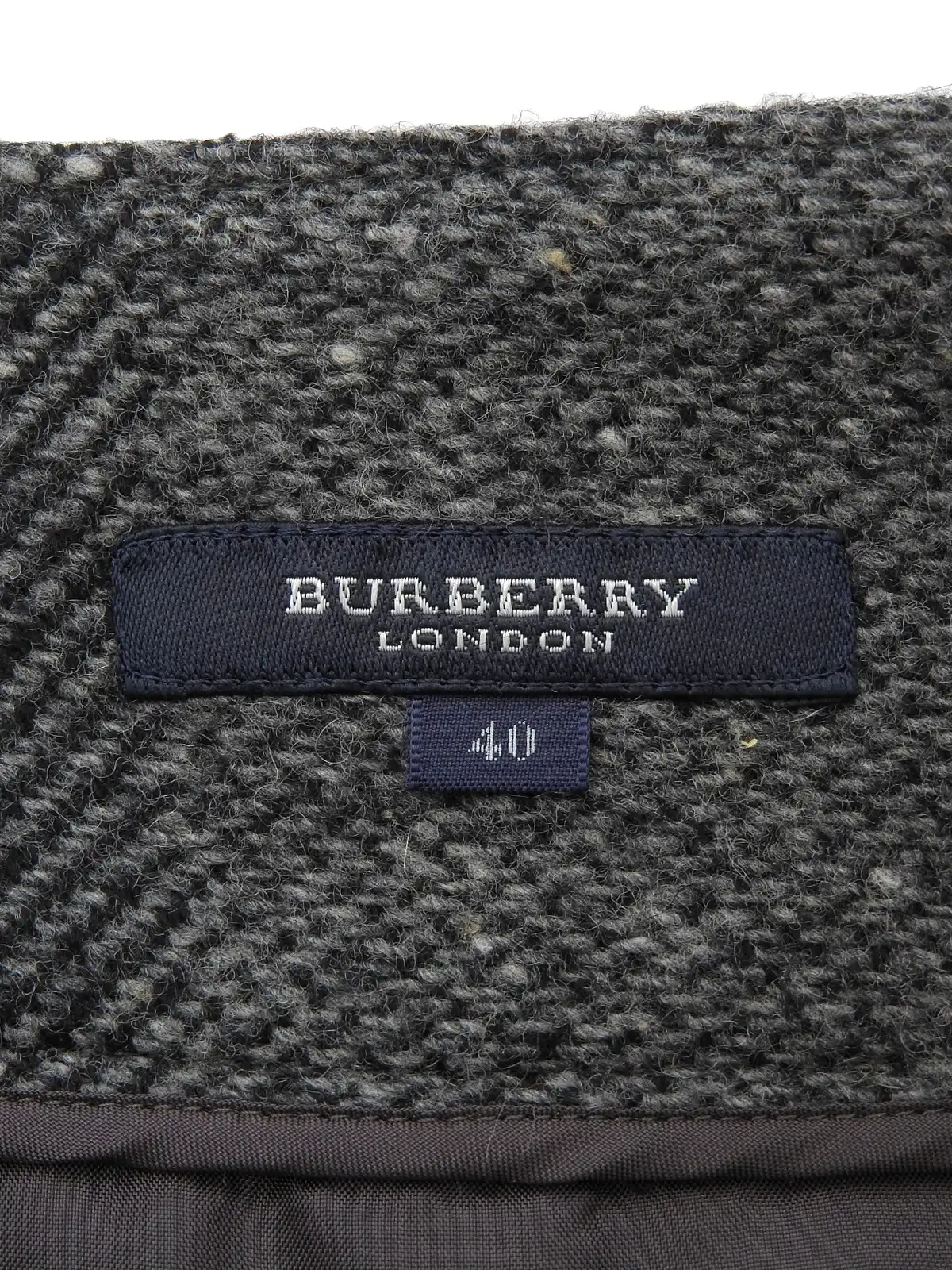 BURBERRY ウールチェックパターンスカート グレー／ブラック